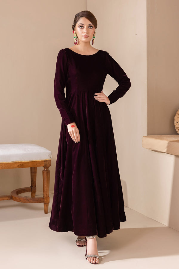 Baroque | Pret | SOLID VELVET FROCK  PR-854