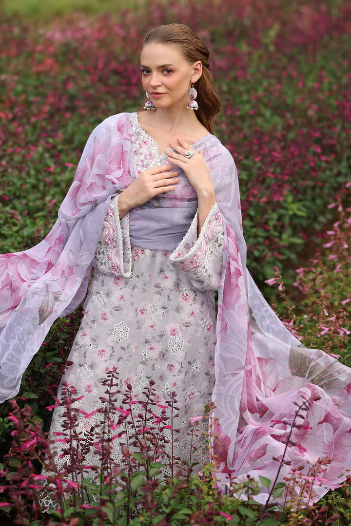 Baroque | Stitched 25 | EMBROIDERED PRINTED LAWN UF-4238 - House of Ayeza