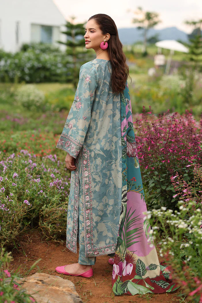 Baroque | Stitched 25 | EMBROIDERED PRINTED LAWN UF-4239 - House of Ayeza
