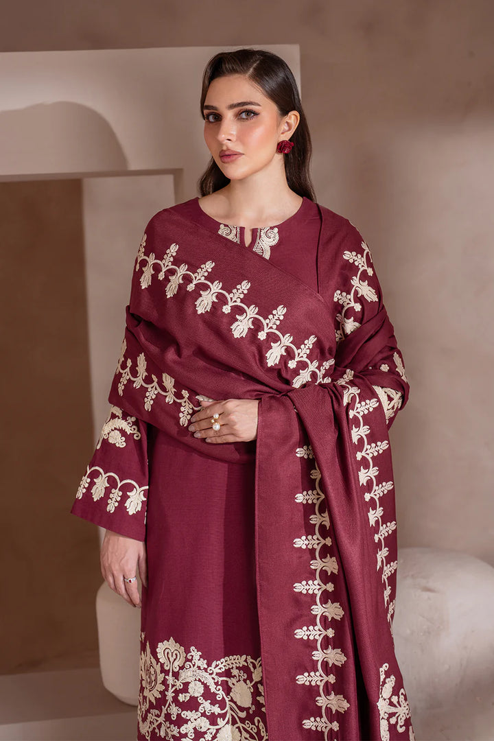 Iznik | Exclusive Winter | UE-362 Embroidered Khaddar - House of Ayeza