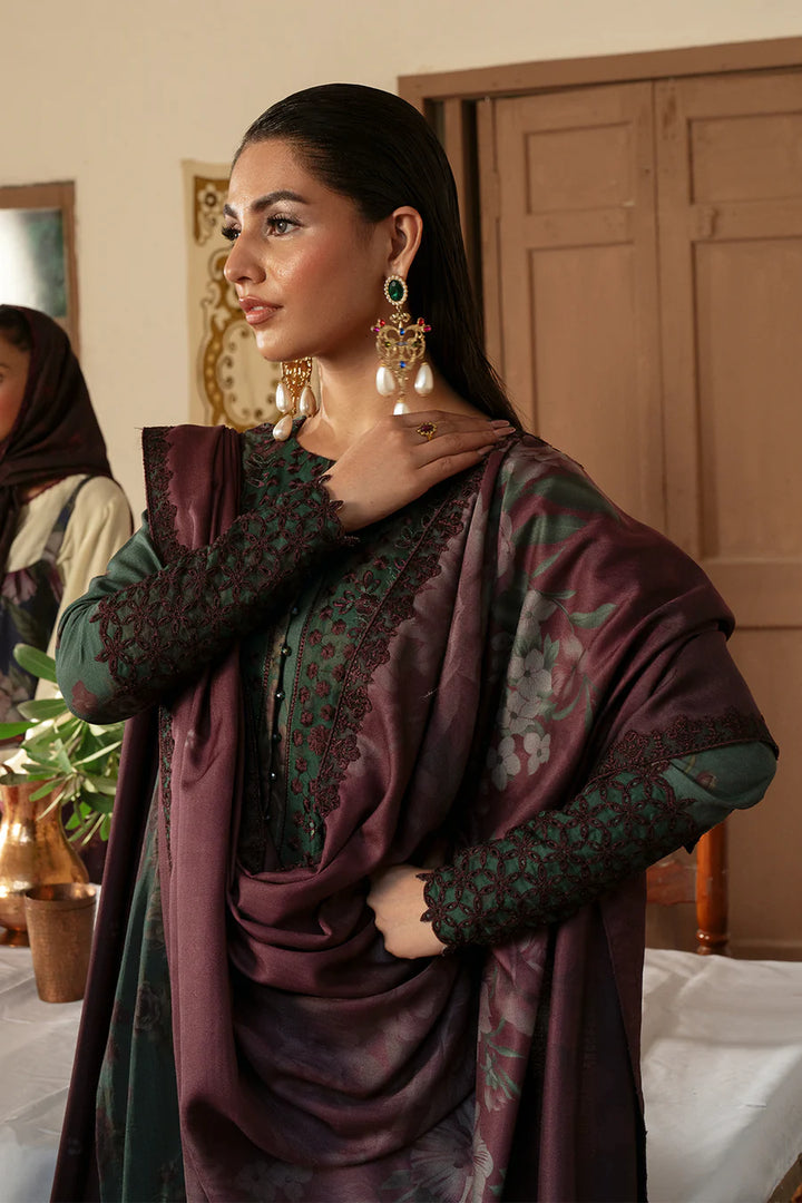 Iznik | Premium Winter | IPK-08 Embroidered Slub Khaddar - House of Ayeza