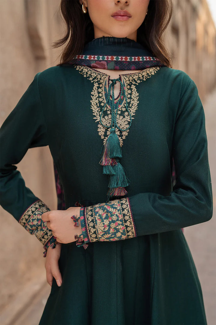 Jazmin | Delia Fall Winter 24 | EMBROIDERED SLUB KHADDAR DW'24 D7 - House of Ayeza