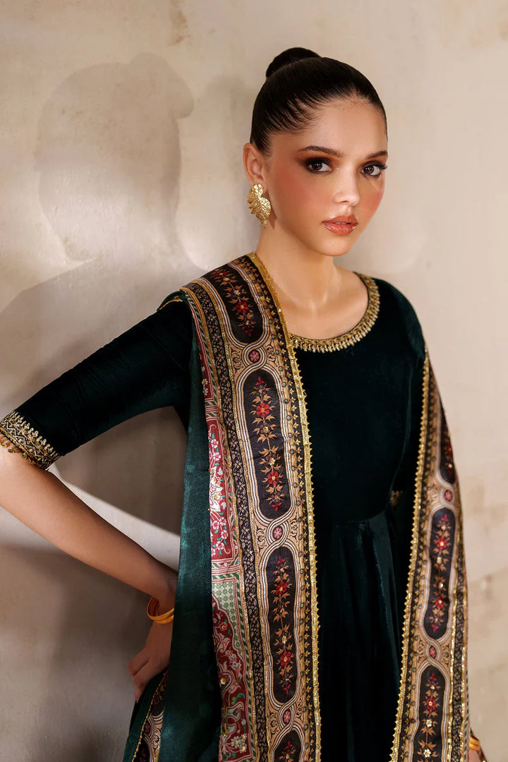 Baroque | Ready To Wear | EMBROIDERED VELVET PR-1208 - House of Ayeza
