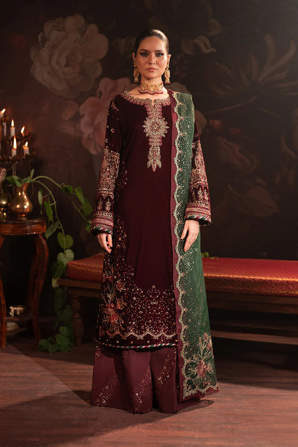 Iznik | Exclusive velvet | IV-39 Embroidered Velvet - House of Ayeza