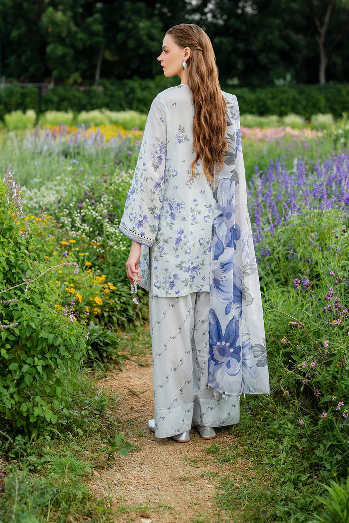 Baroque | Stitched 25 | EMBROIDERED PRINTED LAWN UF-4223 - House of Ayeza