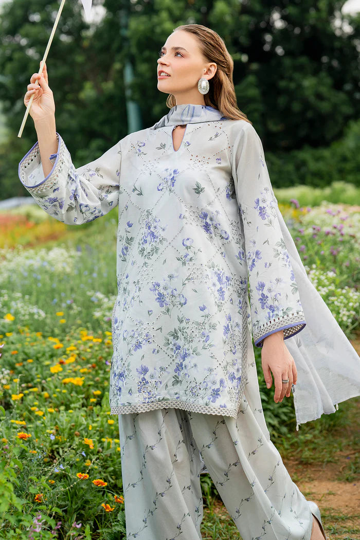 Baroque | Stitched 25 | EMBROIDERED PRINTED LAWN UF-4223 - House of Ayeza