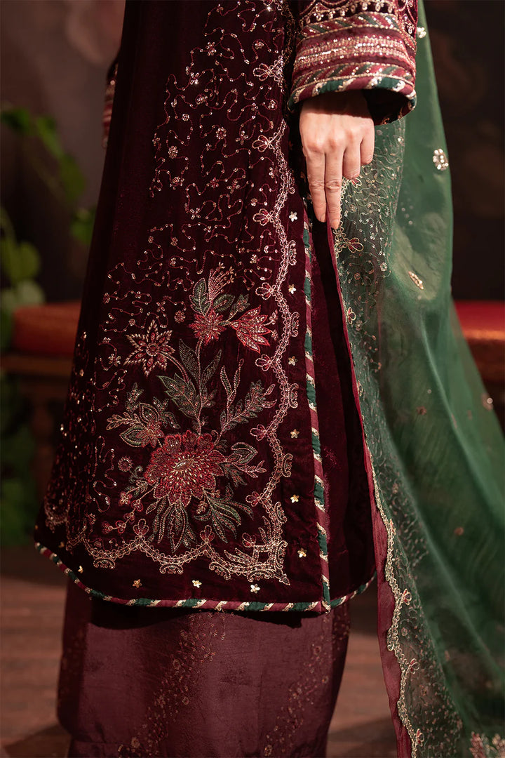 Iznik | Exclusive velvet | IV-39 Embroidered Velvet - House of Ayeza