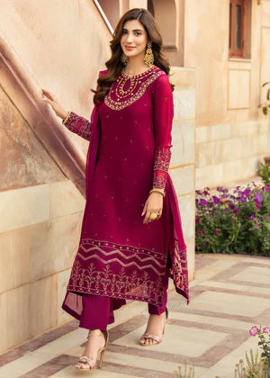 Merakish | Luxury Chiffon Stitched 3 PC Suit | Aiza - House of Ayeza