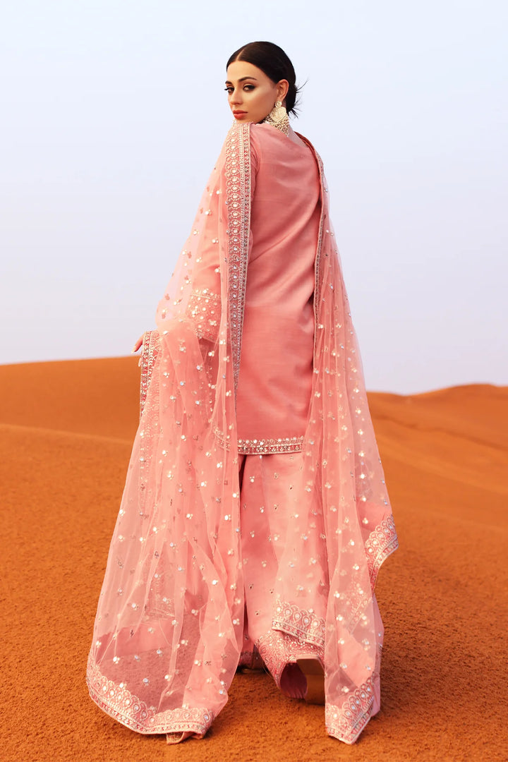 Charizma | Mi-Amor Ready to Wear | 3-PC Embroidered Raw-Silk Suit CMA-5-142 - House of Ayeza