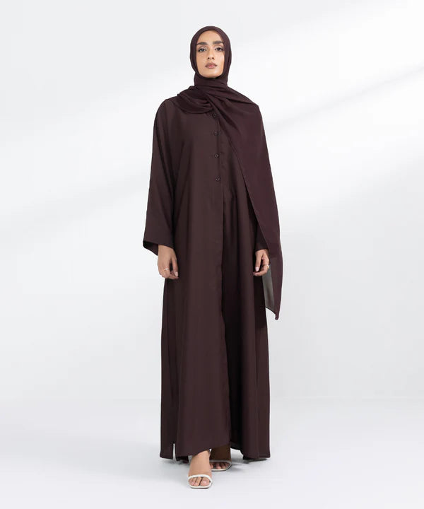 Sapphire | Crew Neck Button Through Abaya Set