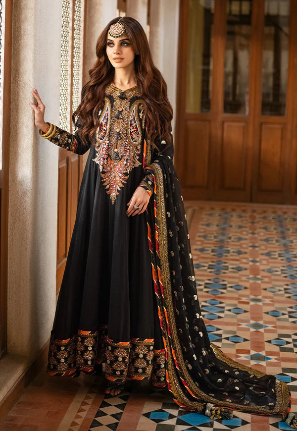 Asim Jofa | AJKM-01 EMBROIDERED CHIFFON 3 PCS