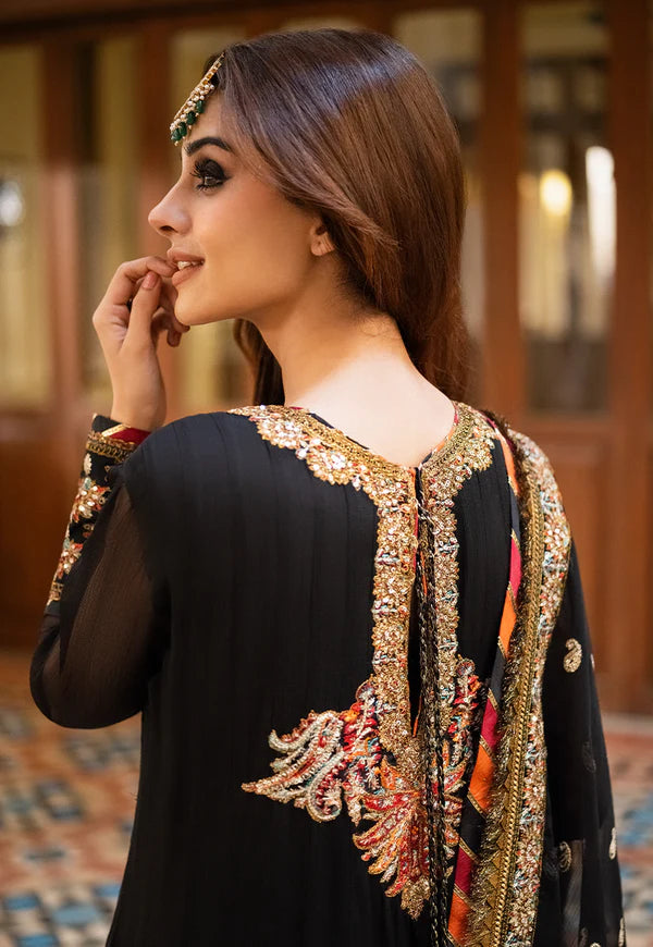 Asim Jofa | AJKM-01 EMBROIDERED CHIFFON 3 PCS