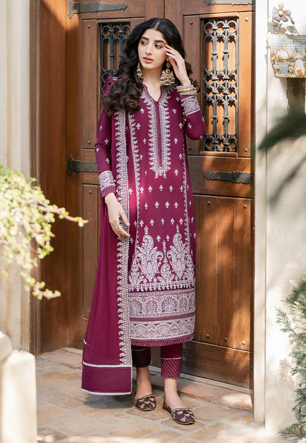 Asim Jofa | AJKM-02 EMBROIDERED POLY COTTON 3 PCS