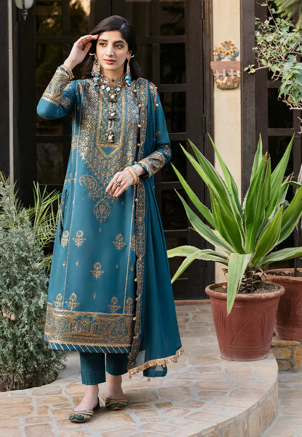 Asim Jofa | AJKM-04 EMBROIDERED SILK 3 PCS