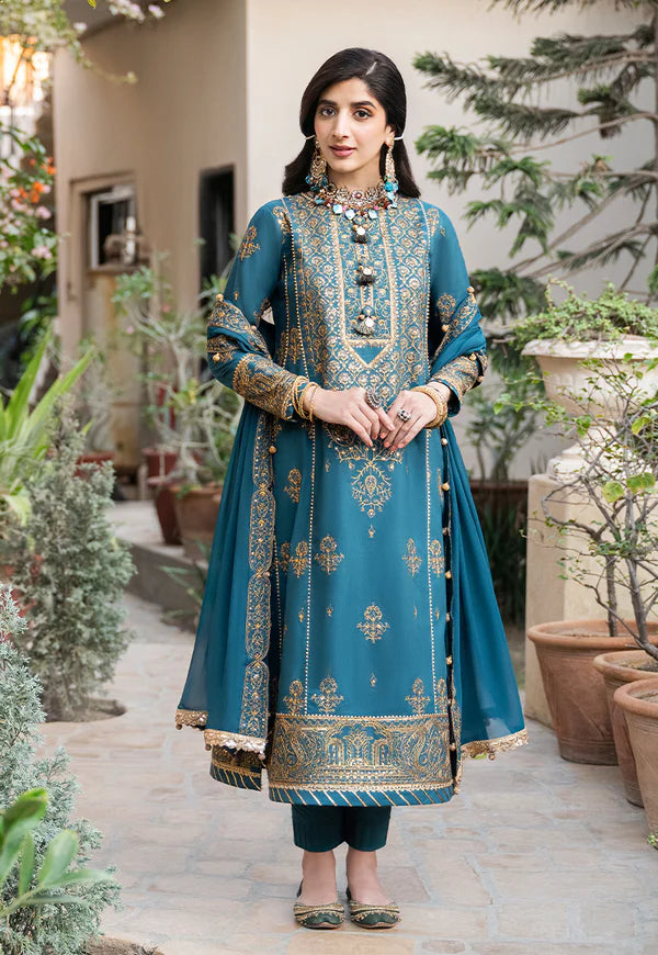 Asim Jofa | AJKM-04 EMBROIDERED SILK 3 PCS