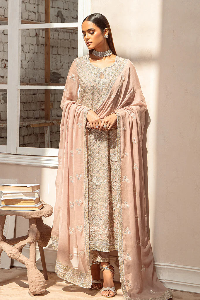 Cross Stitch | ROSEWOOD-3 PIECE CHIFFON | EMBROIDERED SUIT