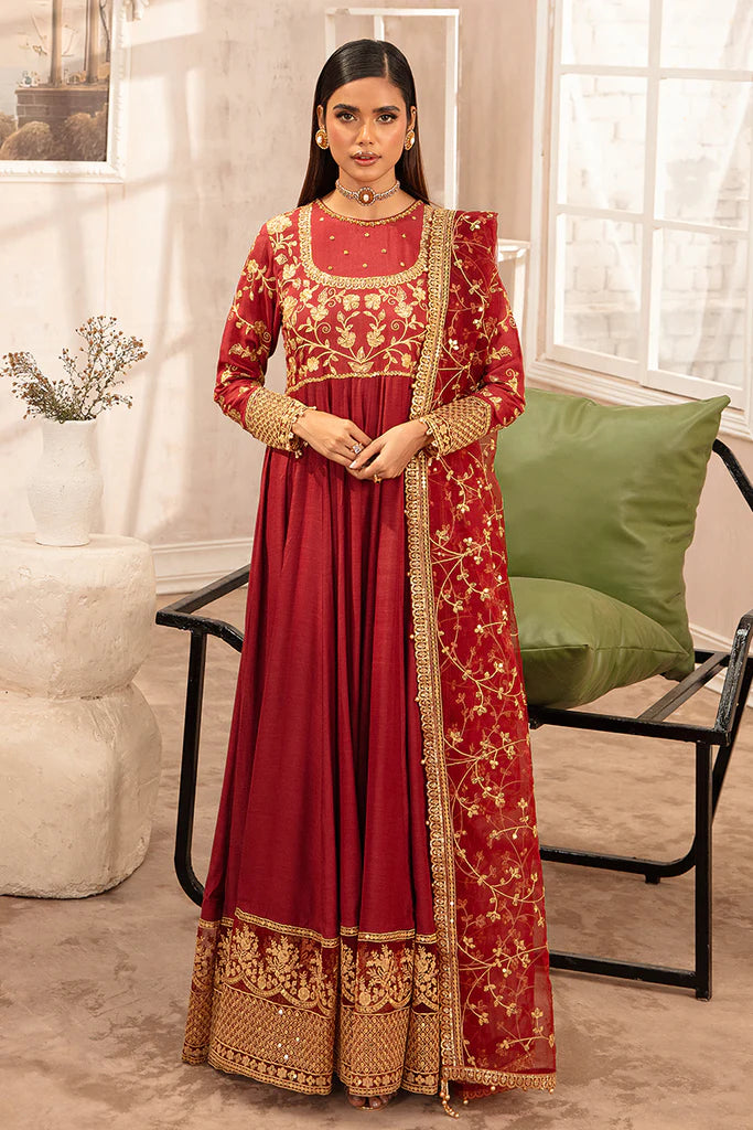 Cross Stitch | ROOMANI-2 PIECE SILK | EMBROIDERED SUIT