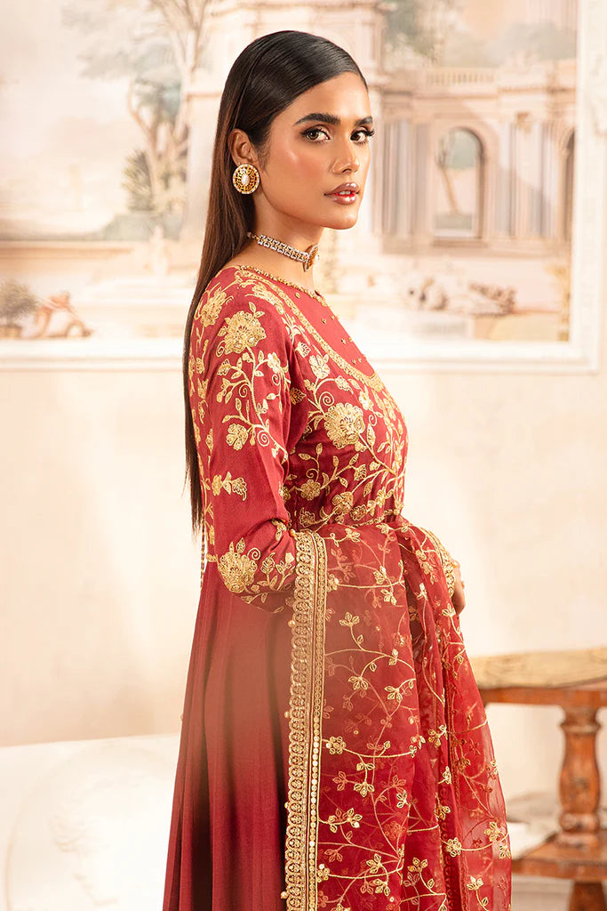 Cross Stitch | ROOMANI-2 PIECE SILK | EMBROIDERED SUIT