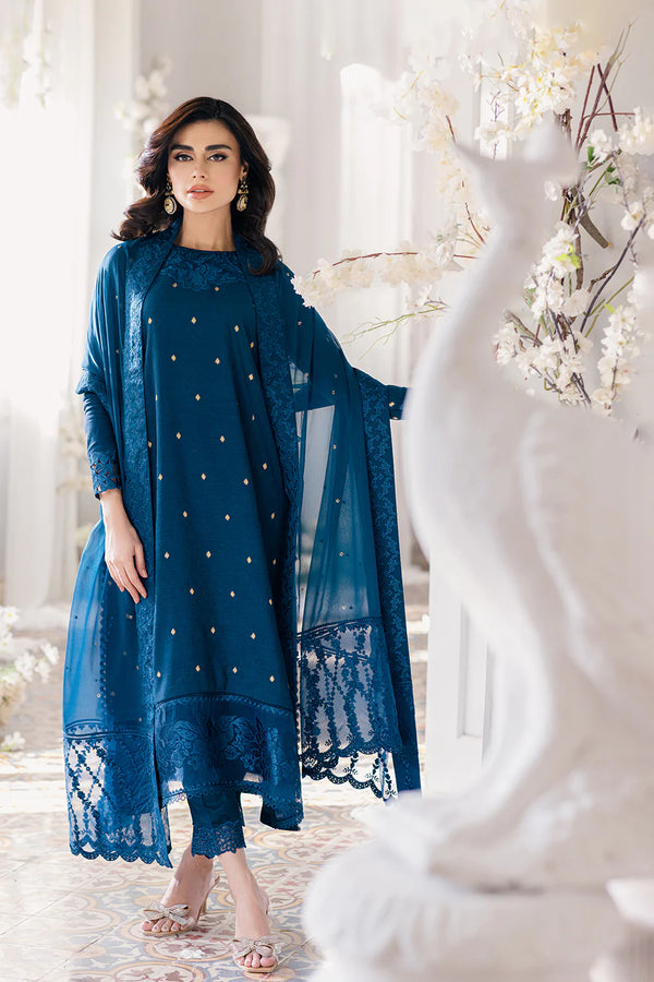 Azure | Embroidered 3pcs | Aegean Breeze