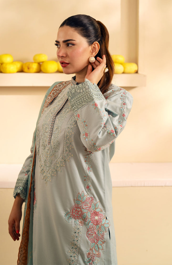 Maryum n Maria | Eid Luxury Lawn'24 |MS24-629 - Fresh Salmon - Polina