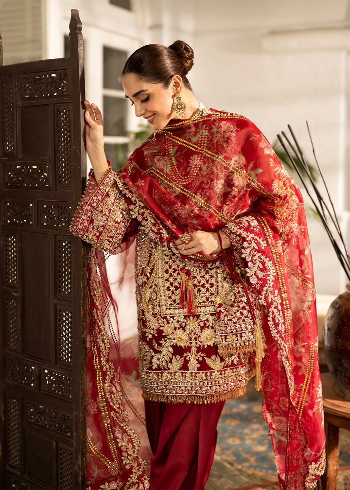 Crimson | Saira Shakira Stitched Wedding | Artisan Story - House of Ayeza