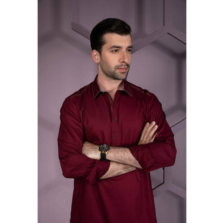 Sapphire | Men's Kurta | 2 Piece | Berry Bang - House of Faiza