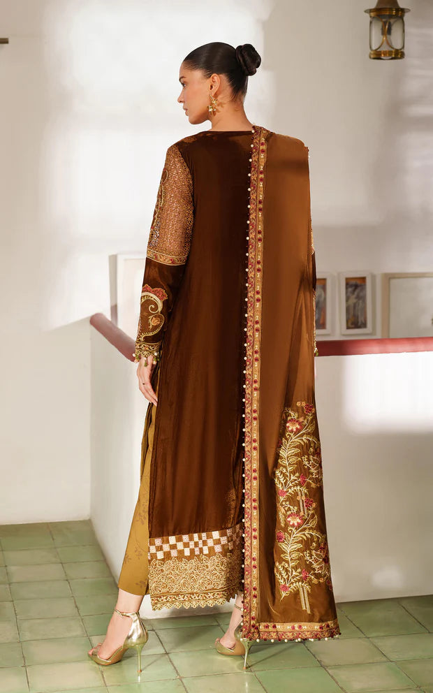 Asifa & Nabeel | Pashmina Luxe 25 | Cedar LWC25-08 - House of Ayeza