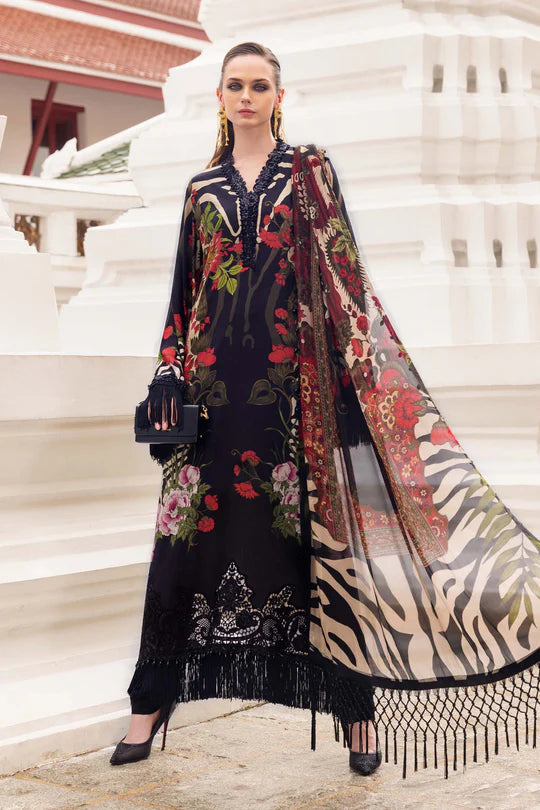 Maria B | M Prints | 3 Piece Embroidered Twill Linen Suit | MPT-2810-B