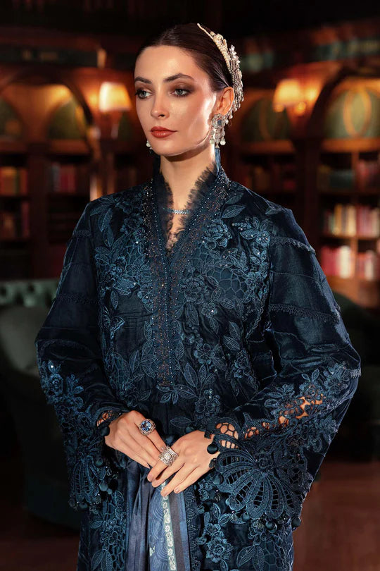Maria B | Winter Luxe | Embroidered Velvet Suit | WL-1310 - House of Ayeza