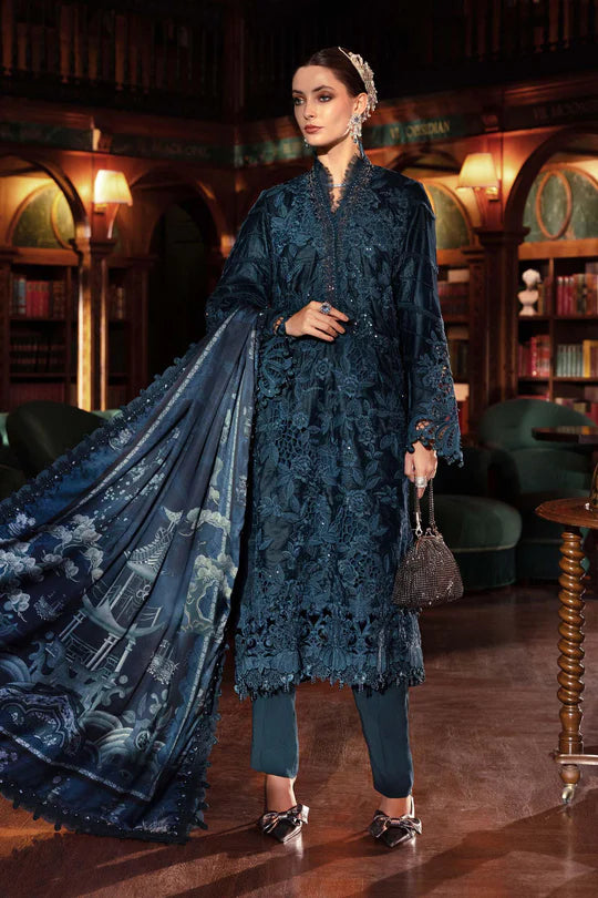 Maria B | Winter Luxe | Embroidered Velvet Suit | WL-1310 - House of Ayeza