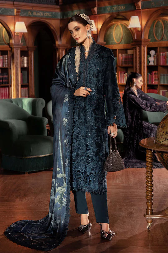 Maria B | Winter Luxe | Embroidered Velvet Suit | WL-1310 - House of Ayeza
