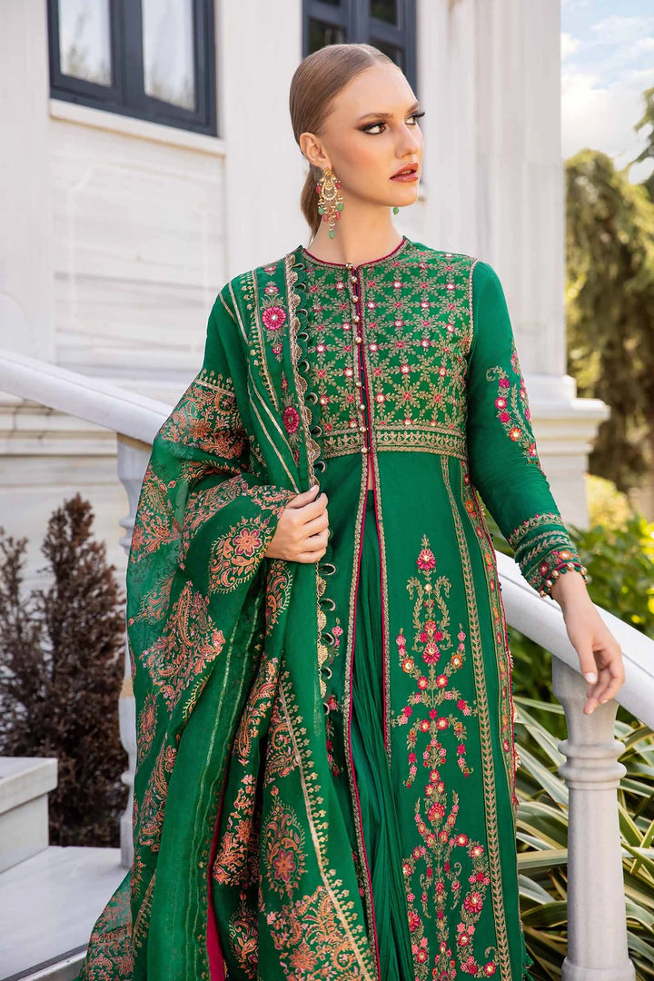 Maria.B. | Embroidered Cotton Satin Suit | CST-811 - House of Ayeza