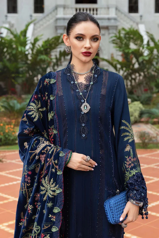 Maria B | Winter Luxe | Embroidered Twill Linen Suit | WL-1312 - House of Ayeza