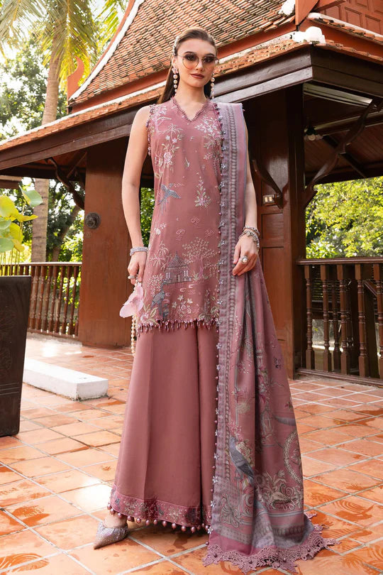 Maria B | M Prints | 3 Piece Embroidered Twill Linen Suit | MPT-2801-A