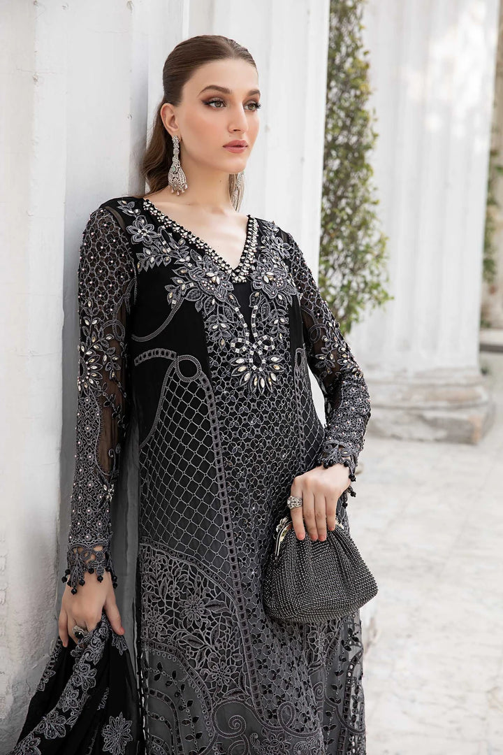 Maria.B. | Unstitched Embroidered Chiffon Suit | MPC-24-101