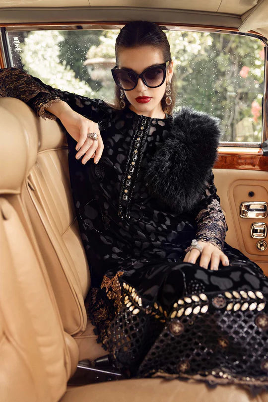 Maria B | Winter Luxe | Embroidered Palachi Suit | WL-1301 - House of Ayeza