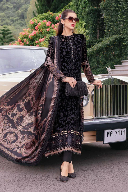 Maria B | Winter Luxe | Embroidered Palachi Suit | WL-1301 - House of Ayeza