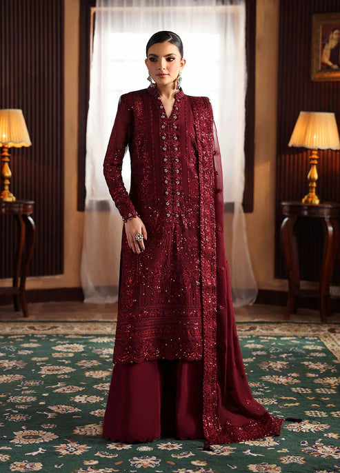 Gulaal | Evayna Embroidered Chiffon | Vezeen - House of Ayeza