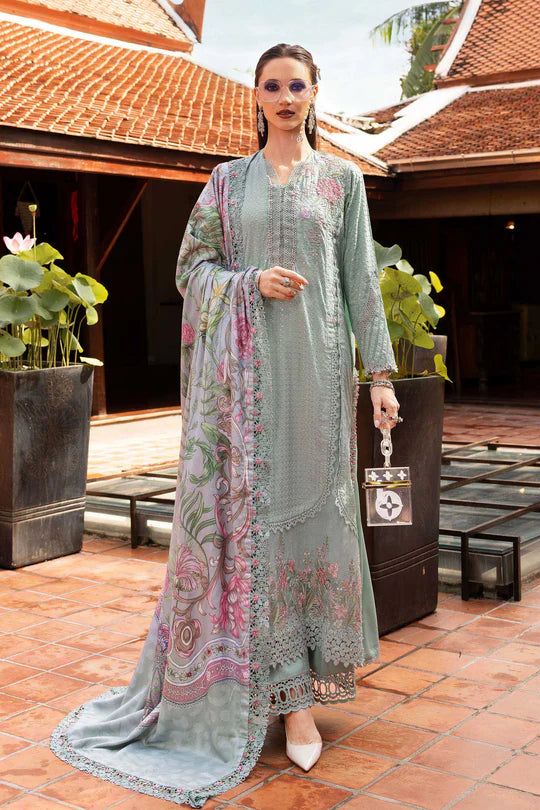 Maria B | M Prints | 3 Piece Embroidered Twill Linen Suit | MPT-2802-A