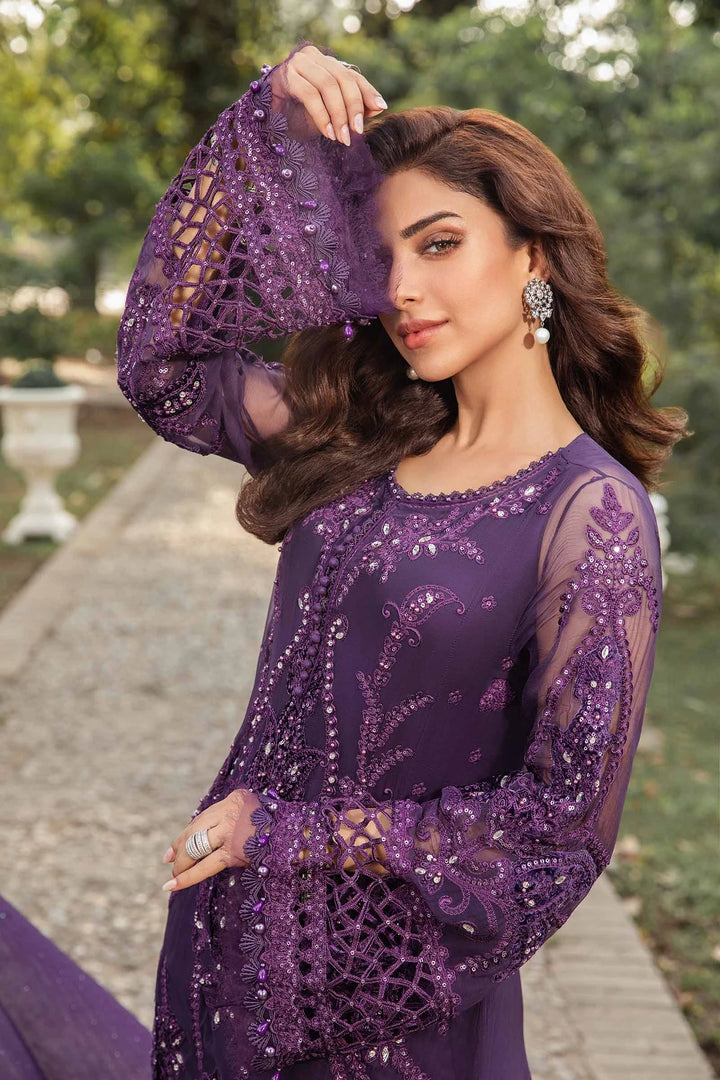 Maria.B. | Unstitched Embroidered Chiffon Suit | MPC-24-102