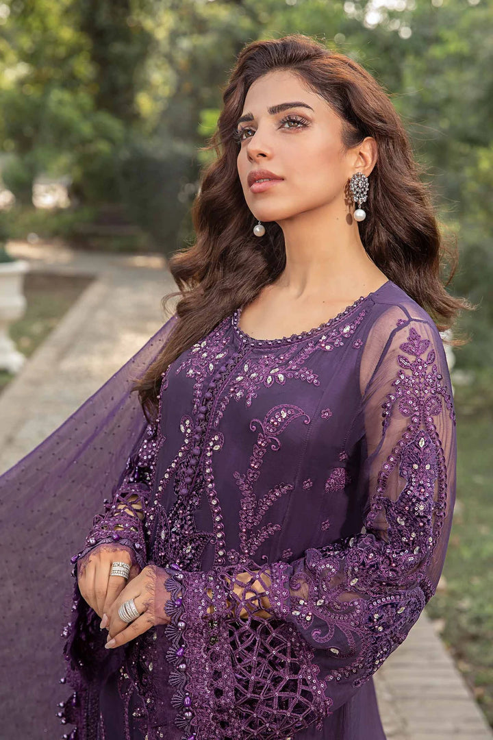 Maria.B. | Unstitched Embroidered Chiffon Suit | MPC-24-102