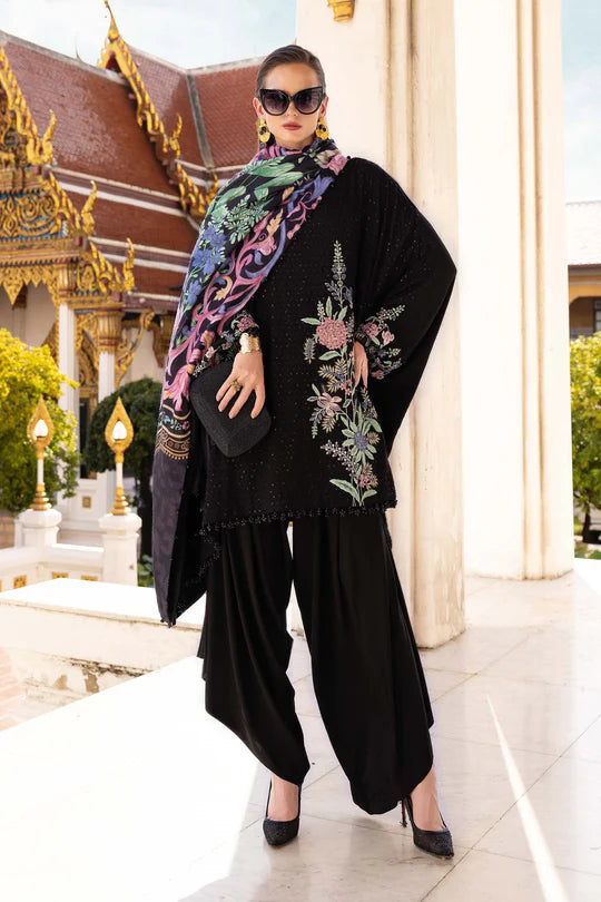 Maria B | M Prints | 3 Piece Embroidered Twill Linen Suit | MPT-2802-B