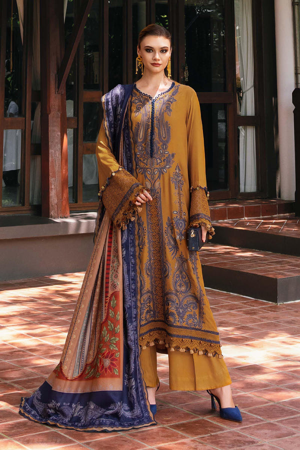 Maria B | M Prints | 3 Piece Embroidered Twill Linen Suit | MPT-2803-A