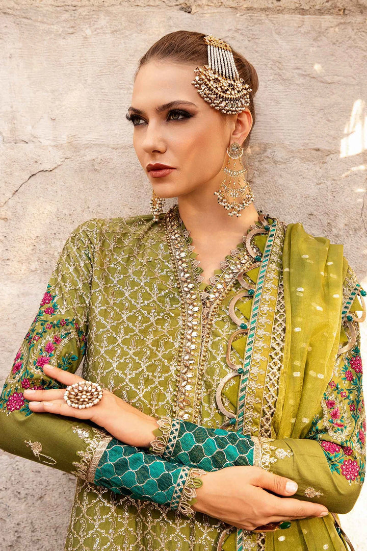 Maria.B. | Embroidered Cotton Satin Suit | CST-803 - House of Ayeza