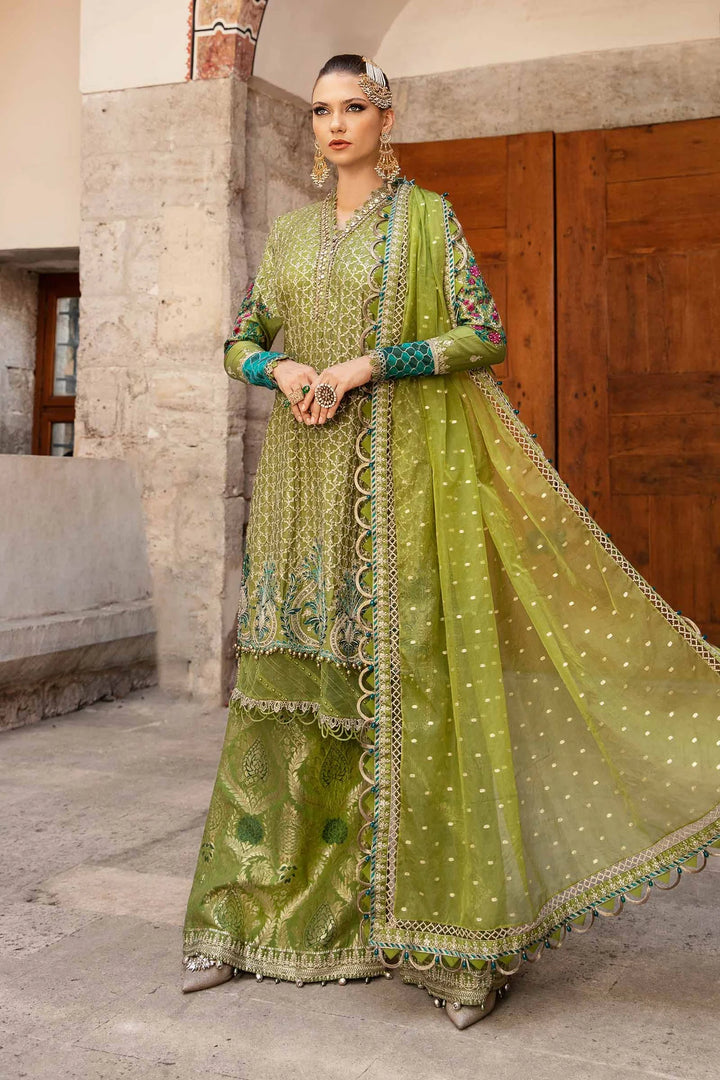 Maria.B. | Embroidered Cotton Satin Suit | CST-803 - House of Ayeza