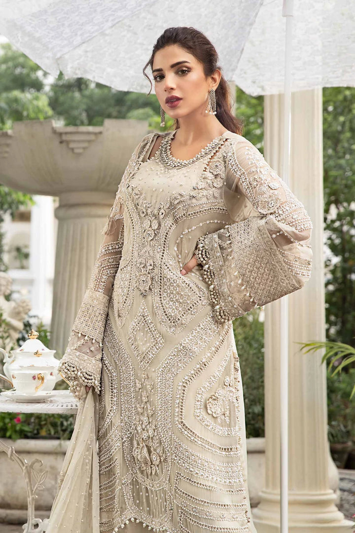 Maria.B. | Unstitched Embroidered Chiffon Suit | MPC-24-104