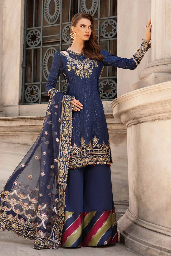 Maria.B. | Embroidered Cotton Satin Suit | CST-804 - House of Ayeza