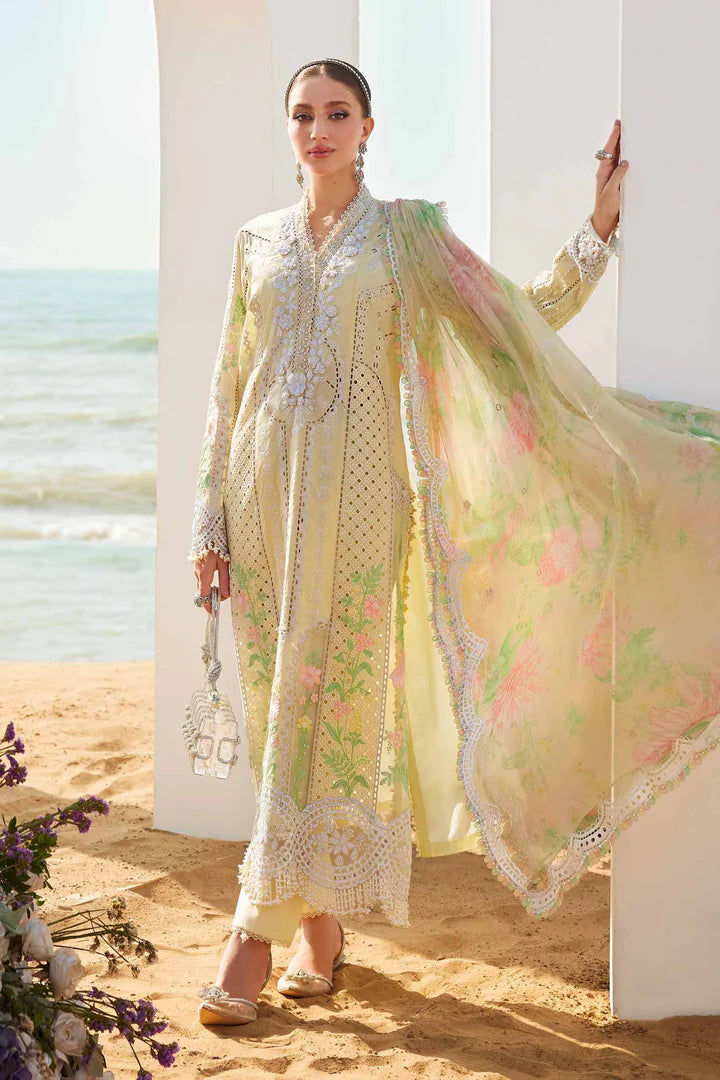 Maria B | Lawn | 3 Piece Embroidered Lawn Suit | EID LAWN-25-04 - House of Ayeza