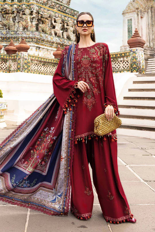 Maria B | M Prints | 3 Piece Embroidered Twill Linen Suit | MPT-2805-A