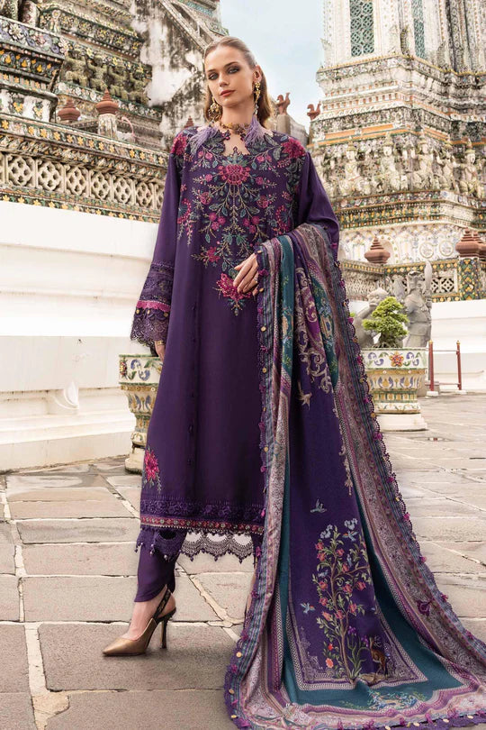 Maria B | M Prints | 3 Piece Embroidered Twill Linen Suit | MPT-2805-B